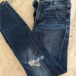 Lucky Brand Dark Blue Distressed Skinny Jeans